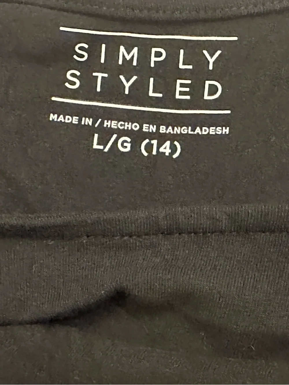 New Simply Styled Girls Size Large 14 Black Short Sleeve Skater Dress